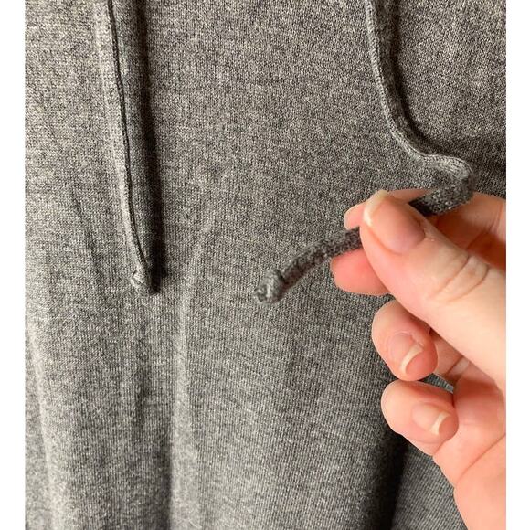 Lauren Ralph Lauren Plus 2X Gray Hoodie Pullover Faux Leather Elbow Patches - Picture 5 of 11